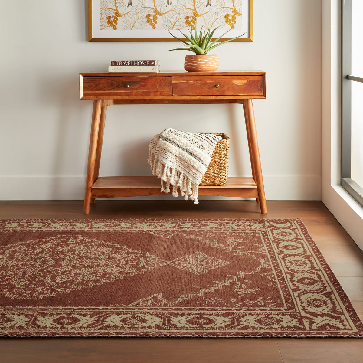 Dash & Albert Quenl Vintage Handmade Wool Rug in Red, photo 2