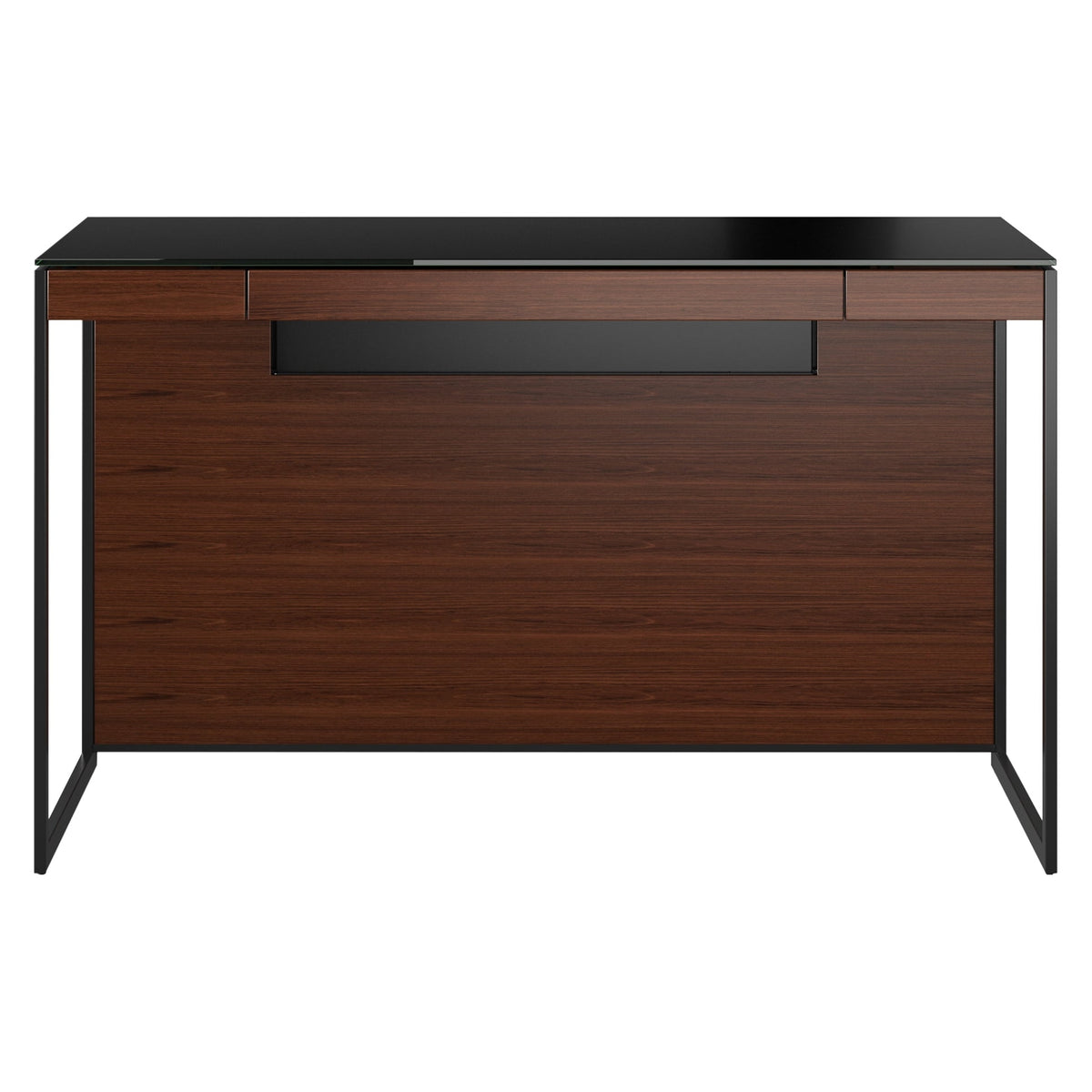 BDi Sequel 20 6103 Compact Laptop Desk in Chocolate Stained Walnut, on white, Black frame colour