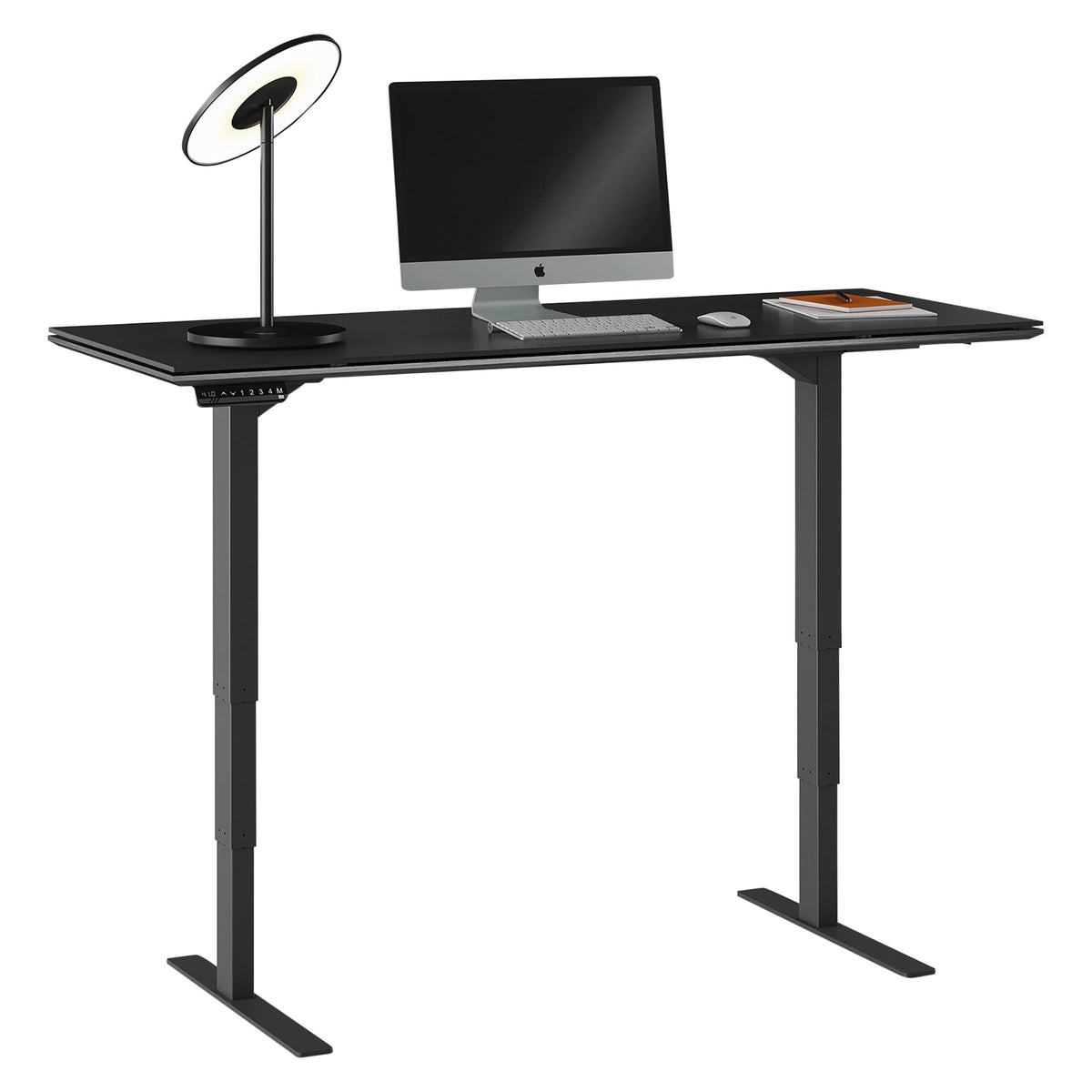 BDi Sequel 20 Sit + Stand Desk in Charcoal Stained Ash, on white