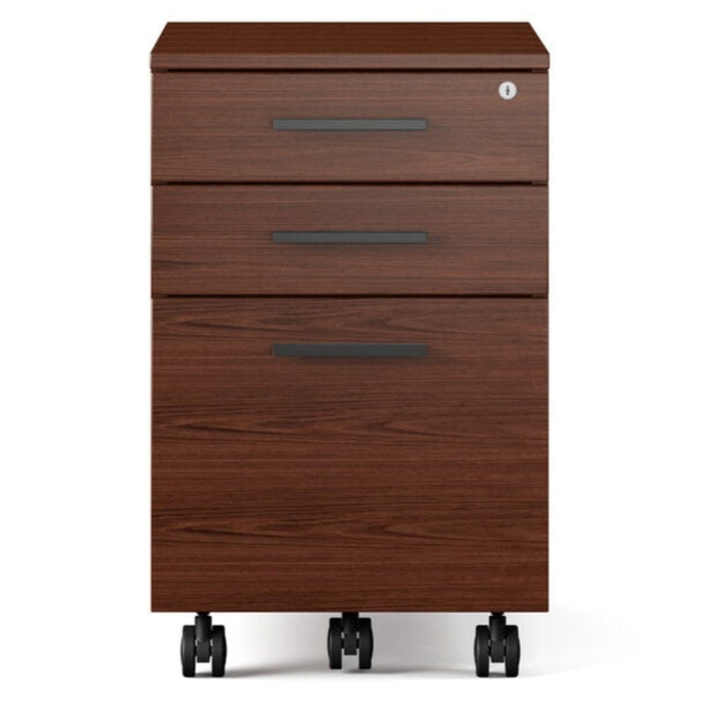 BDi Sequel 20 6107 Mobile File Cabinet in Chocolate Stained Walnut, on white