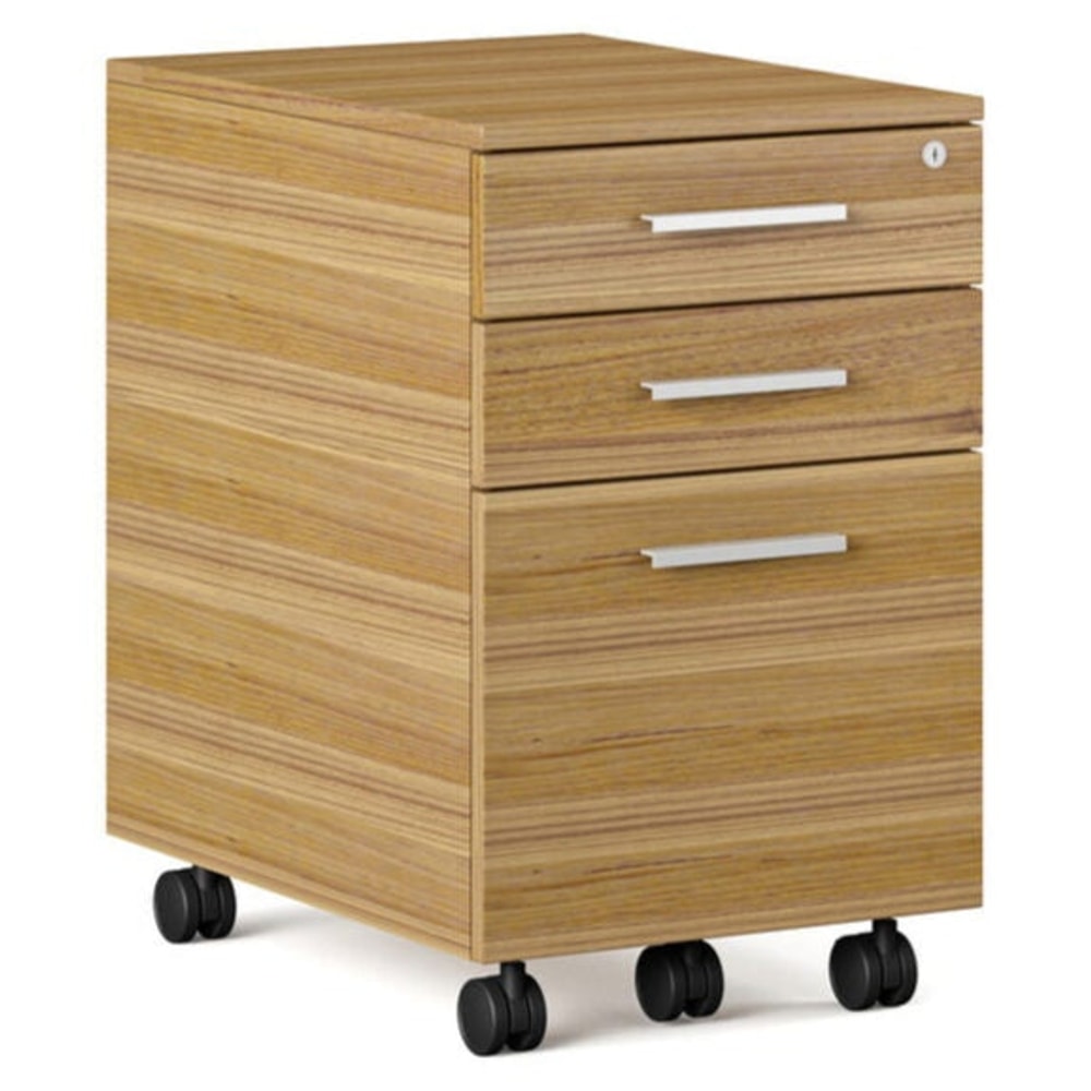 BDi Sequel 20 6107 Mobile File Cabinet in Natural Walnut, on white