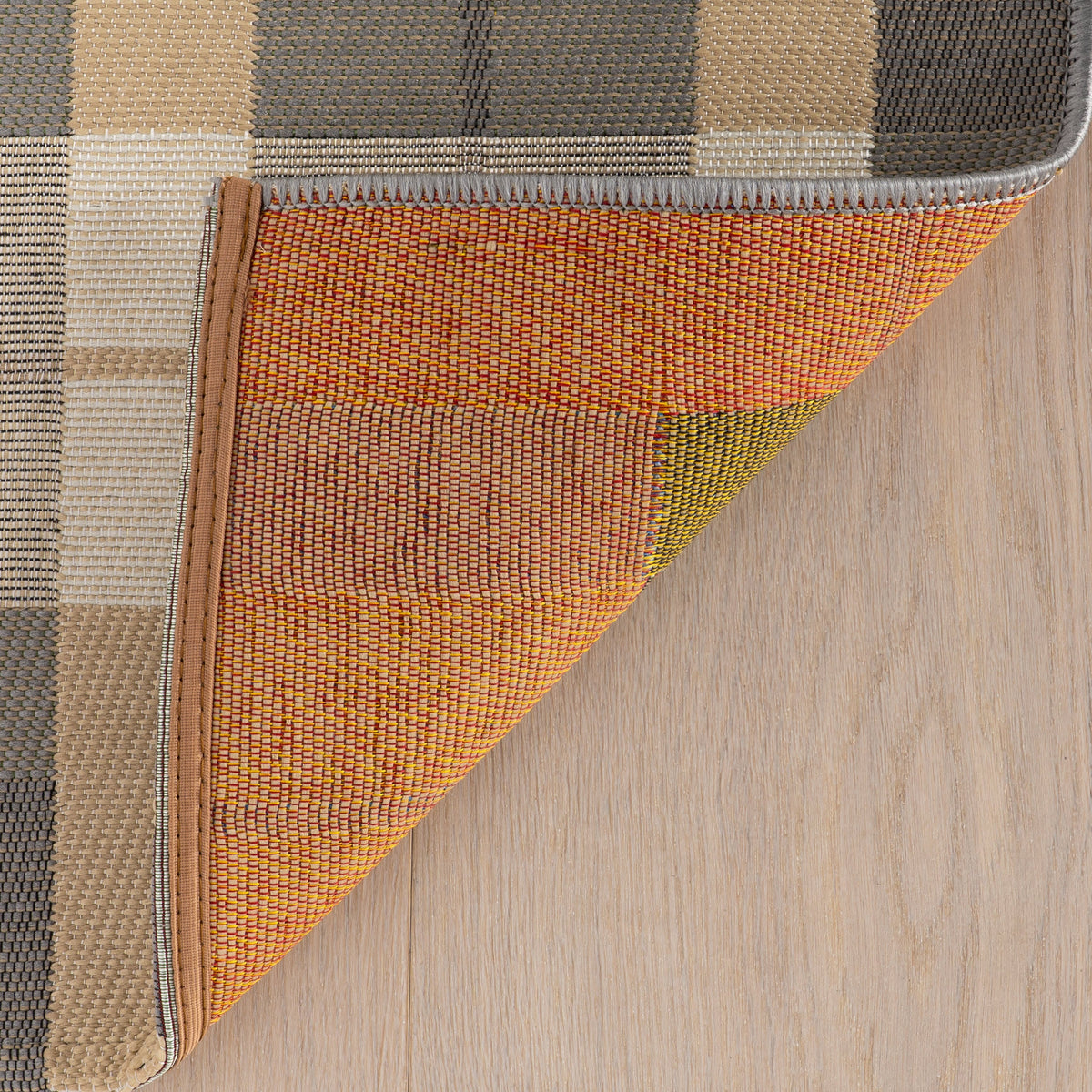 Dash & Albert Sundara Modern Plaid Indoor/Outdoor Rug in Grey Multi, photo 6