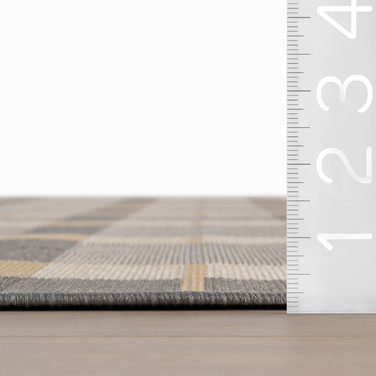 Dash & Albert Sundara Modern Plaid Indoor/Outdoor Rug in Grey Multi, photo 8