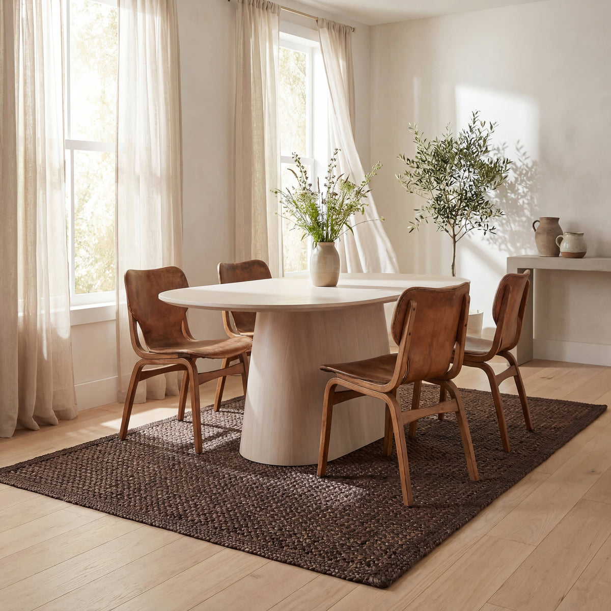 Dash & Albert Thale Textured Handmade Jute Rug in Chocolate Brown, photo 4
