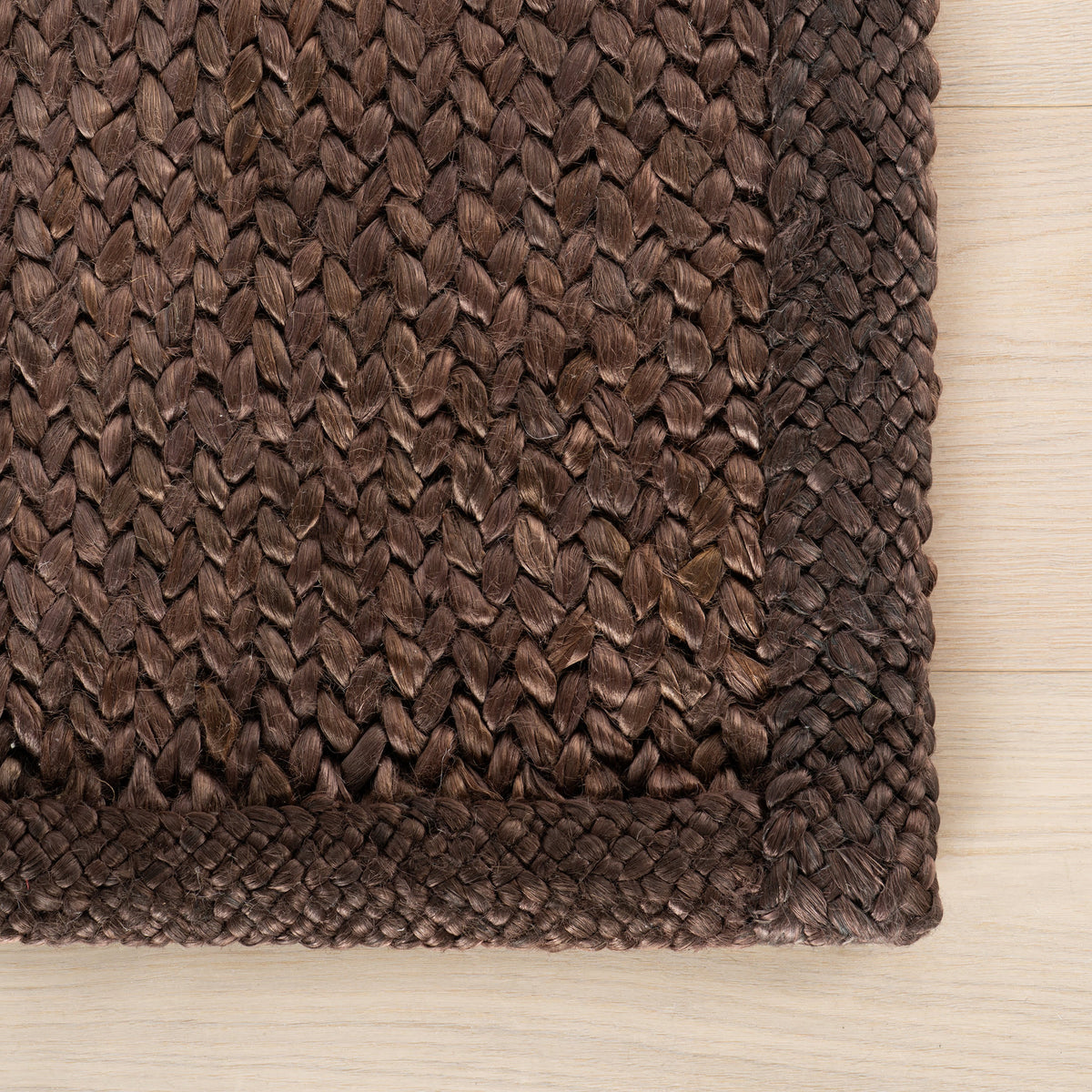 Dash & Albert Thale Textured Handmade Jute Rug in Chocolate Brown, photo 6