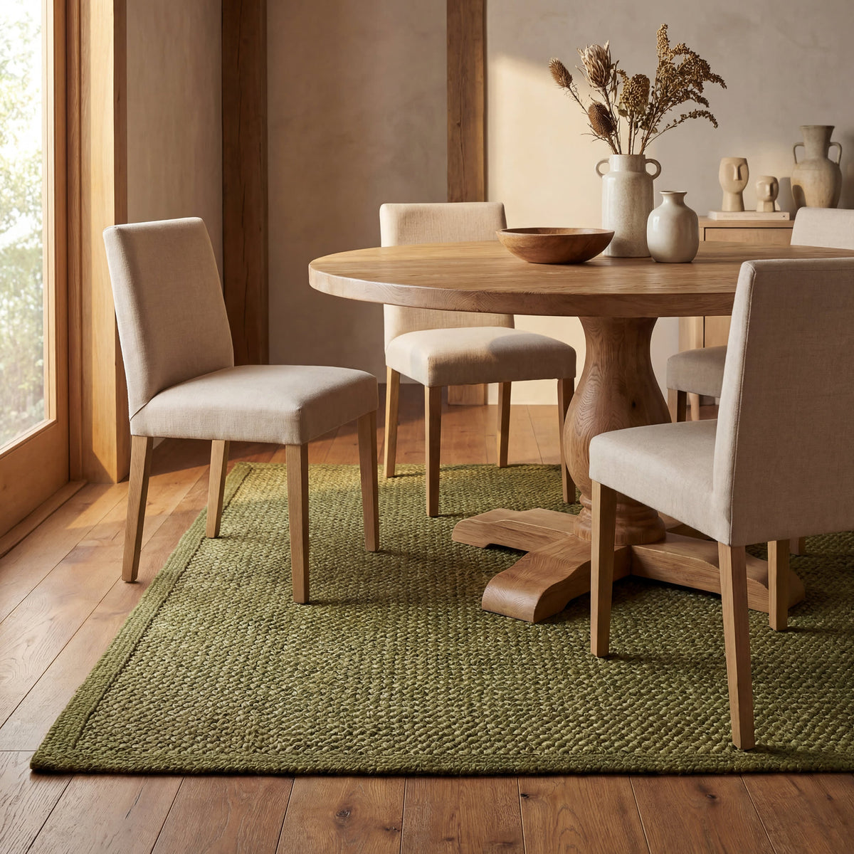 Dash & Albert Thale Textured Handmade Jute Rug in Moss, photo 4