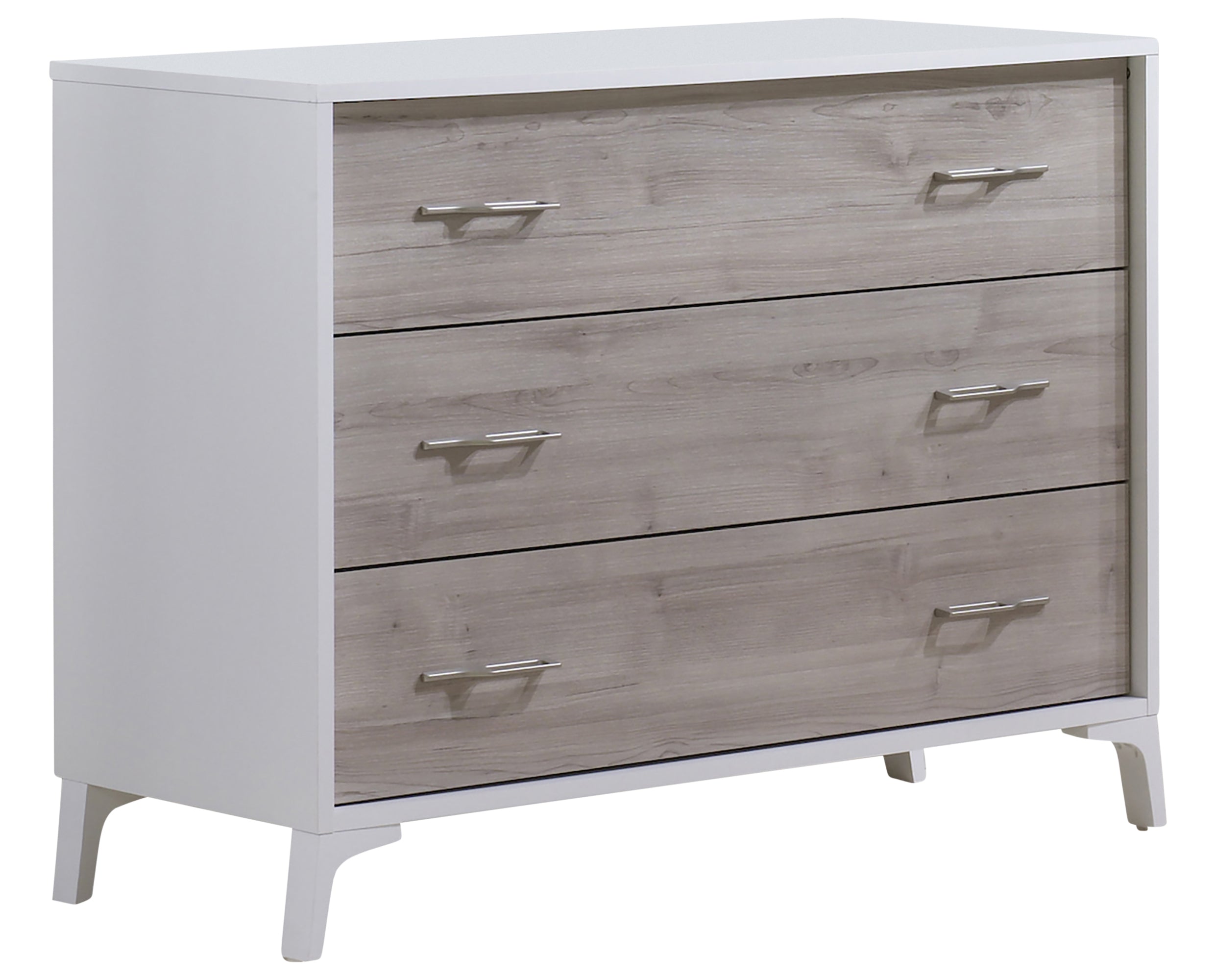 White Wood with Sand Laminate | Metro Crib & Dresser Set | Valley Ridge Furniture