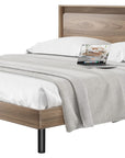 Natural Walnut with Powder Coated Steel and Solid Pine (King Size) | BDI Up-Linq Bed | Valley Ridge Furniture