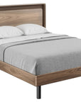 Natural Walnut with Powder Coated Steel and Solid Pine (Queen Size) | BDI Up-Linq Bed | Valley Ridge Furniture