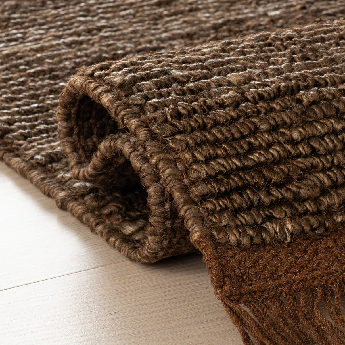Dash & Albert Varnu Textured Handmade Jute Rug in Brown, photo 7