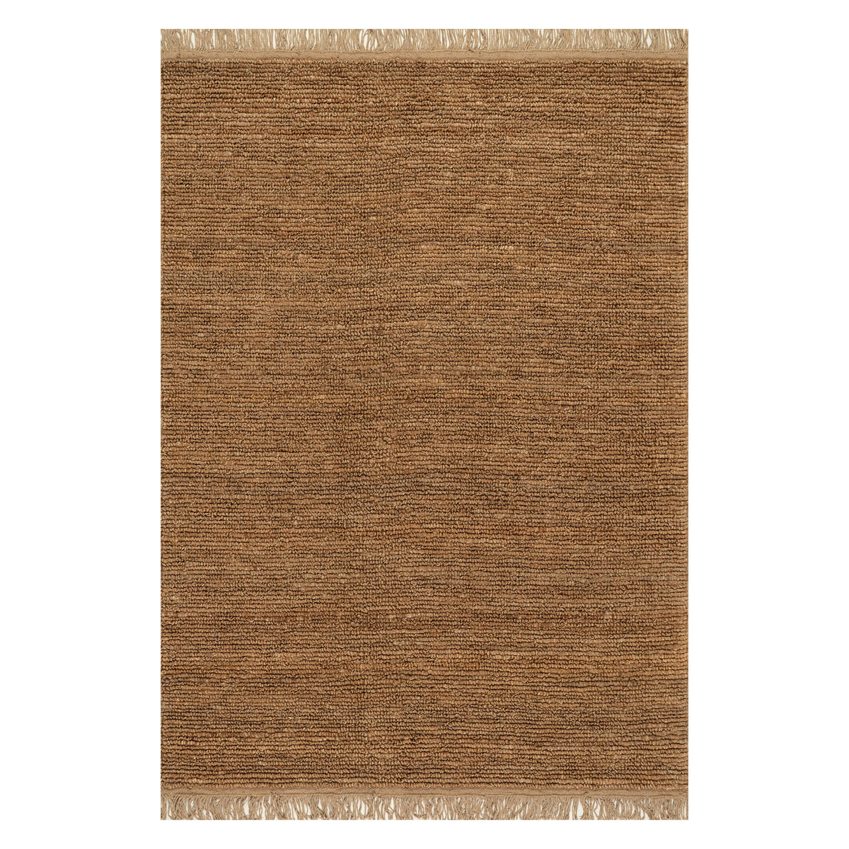 Dash & Albert Varnu Textured Handmade Jute Rug in Natural, on white