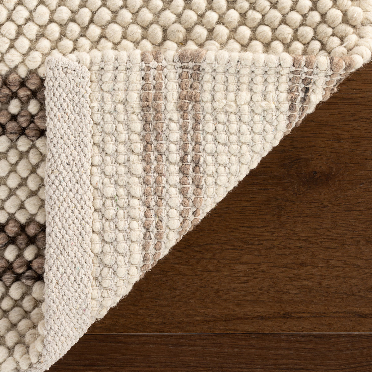 Dash & Albert Venit Modern Striped Farmhouse Rug in Brown, photo 2