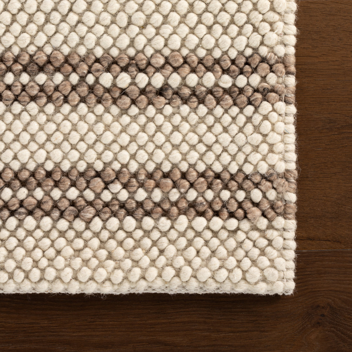 Dash & Albert Venit Modern Striped Farmhouse Rug in Brown, photo 3
