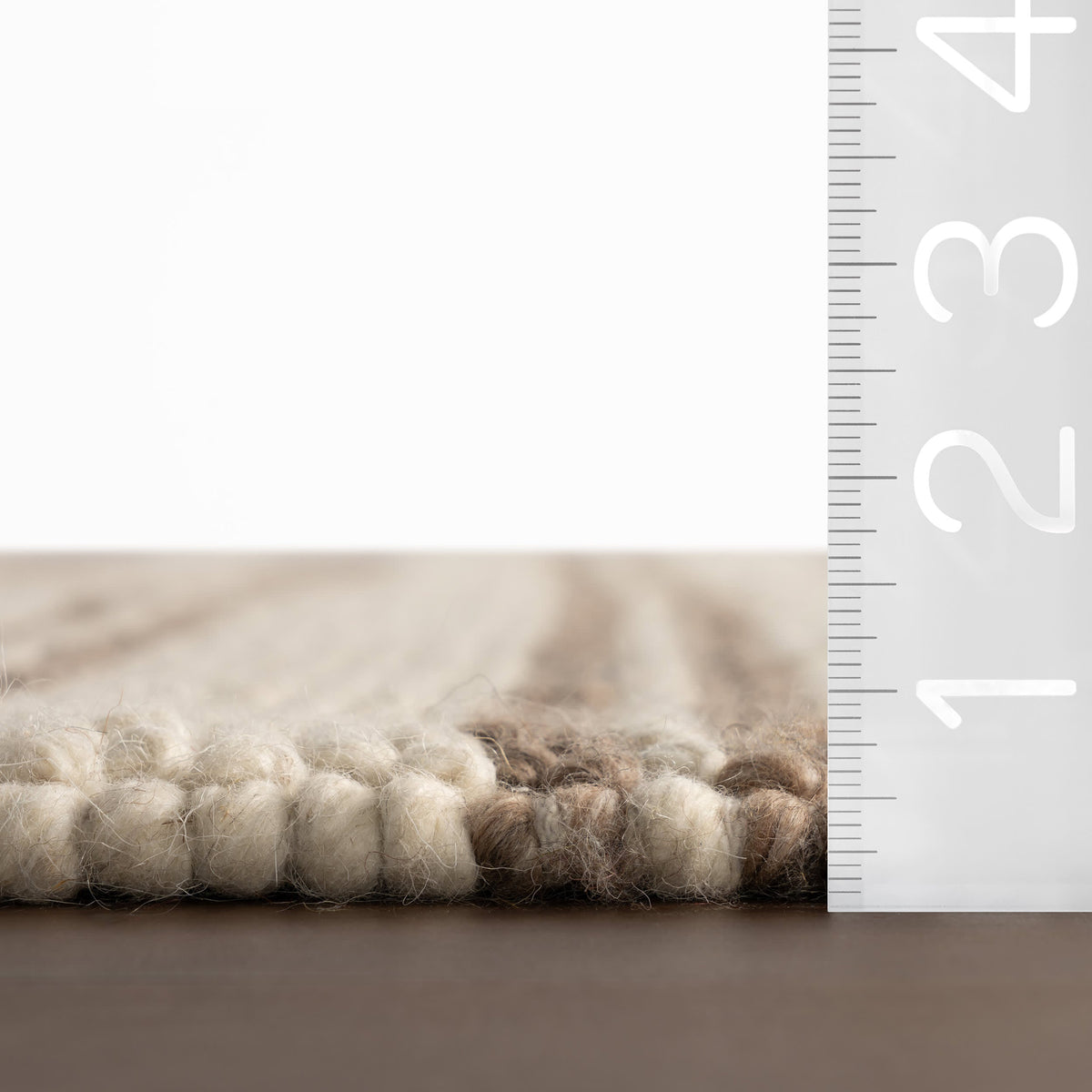 Dash & Albert Venit Modern Striped Farmhouse Rug in Brown, photo 4