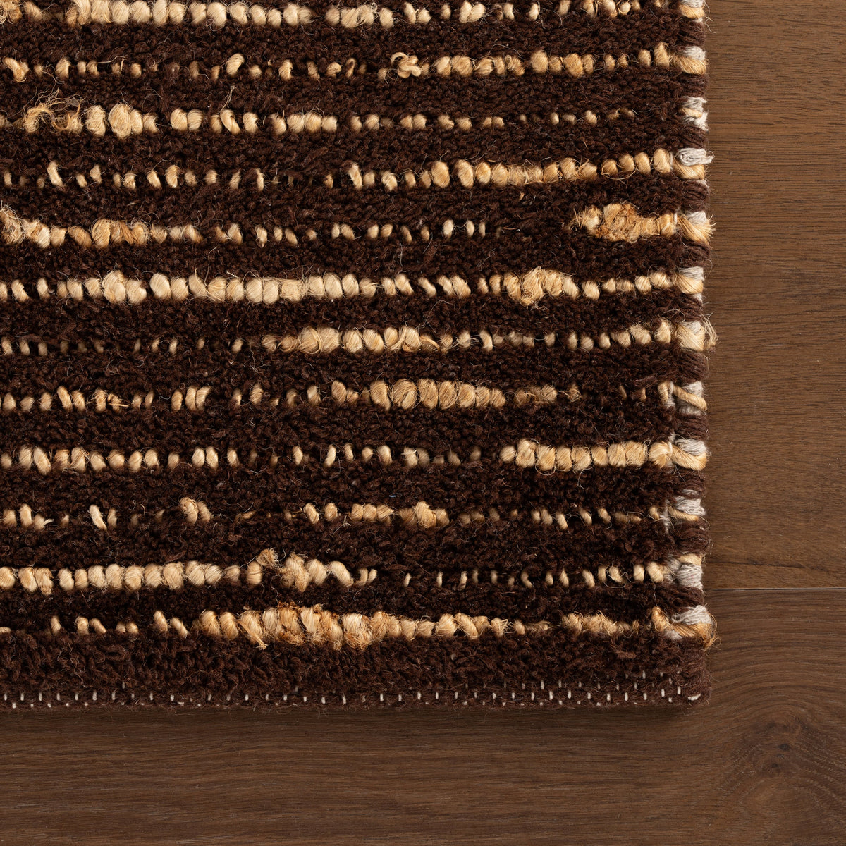 Dash & Albert Vicart Modern Striped Bohemian Rug in Brown, photo 3