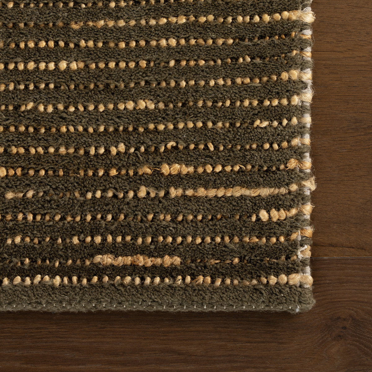 Dash & Albert Vicart Modern Striped Bohemian Rug in Green, photo 3