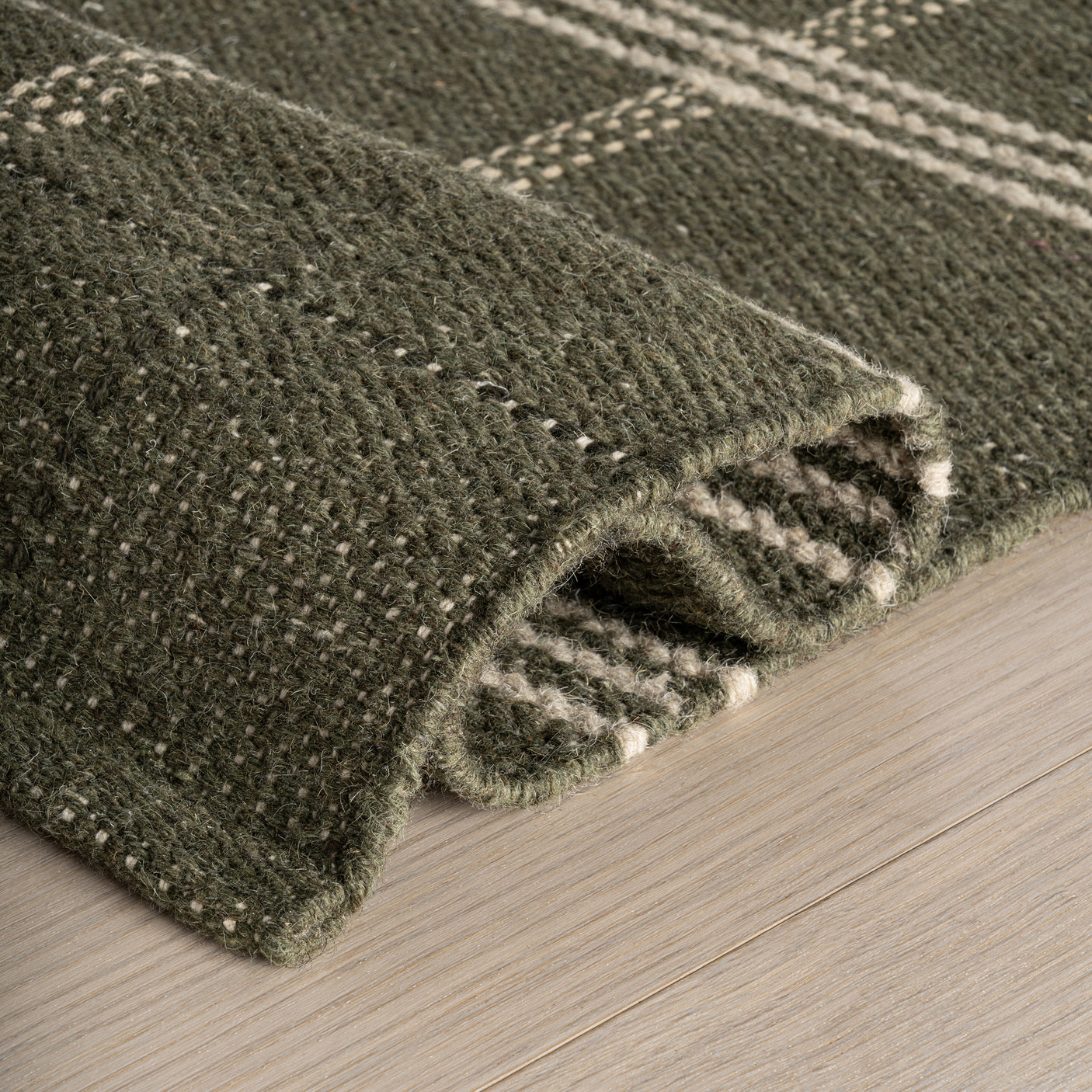 Nate Berkus Downing Plaid Wool Cozy Area Rug
