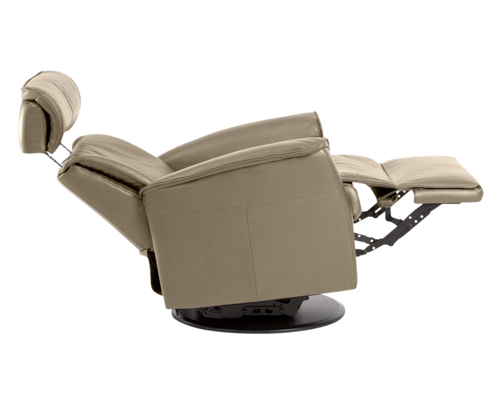 Trend Leather Pebble | Norwegian Comfort Luc Recliner | Valley Ridge Furniture