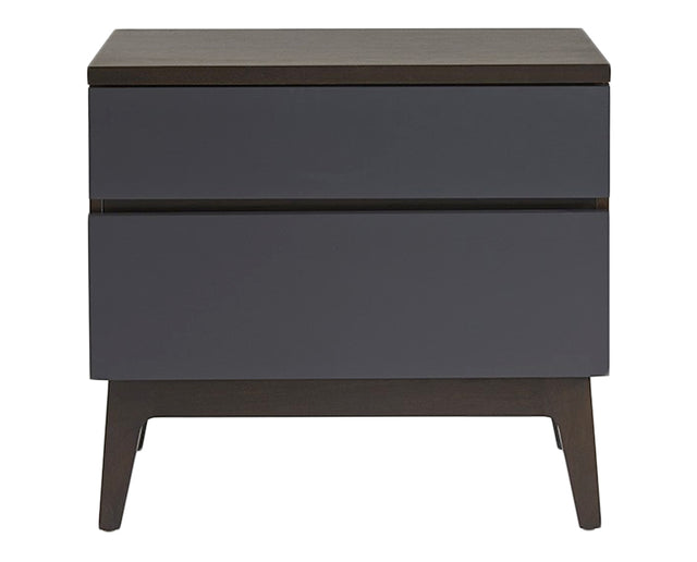 Coffee with Slate Lacquer | West Bros Serra Bedside Chest