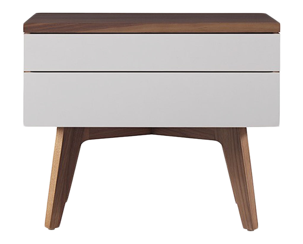 Toast (Natural) with Mist Lacquer | West Bros Serra Night Table