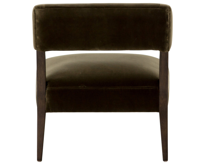 Surrey Olive Fabric with Burnt Oak | Gary Club Chair | Valley Ridge Furniture