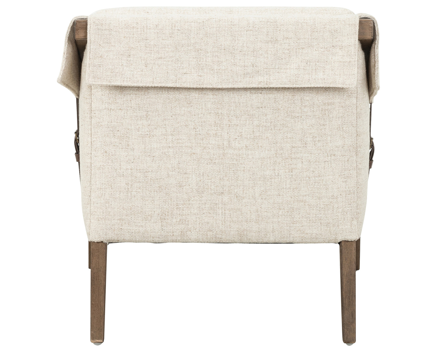 Thames Cream Fabric & Sonoma Coco Leather with Distressed Natural Parawood | Bauer Chair | Valley Ridge Furniture
