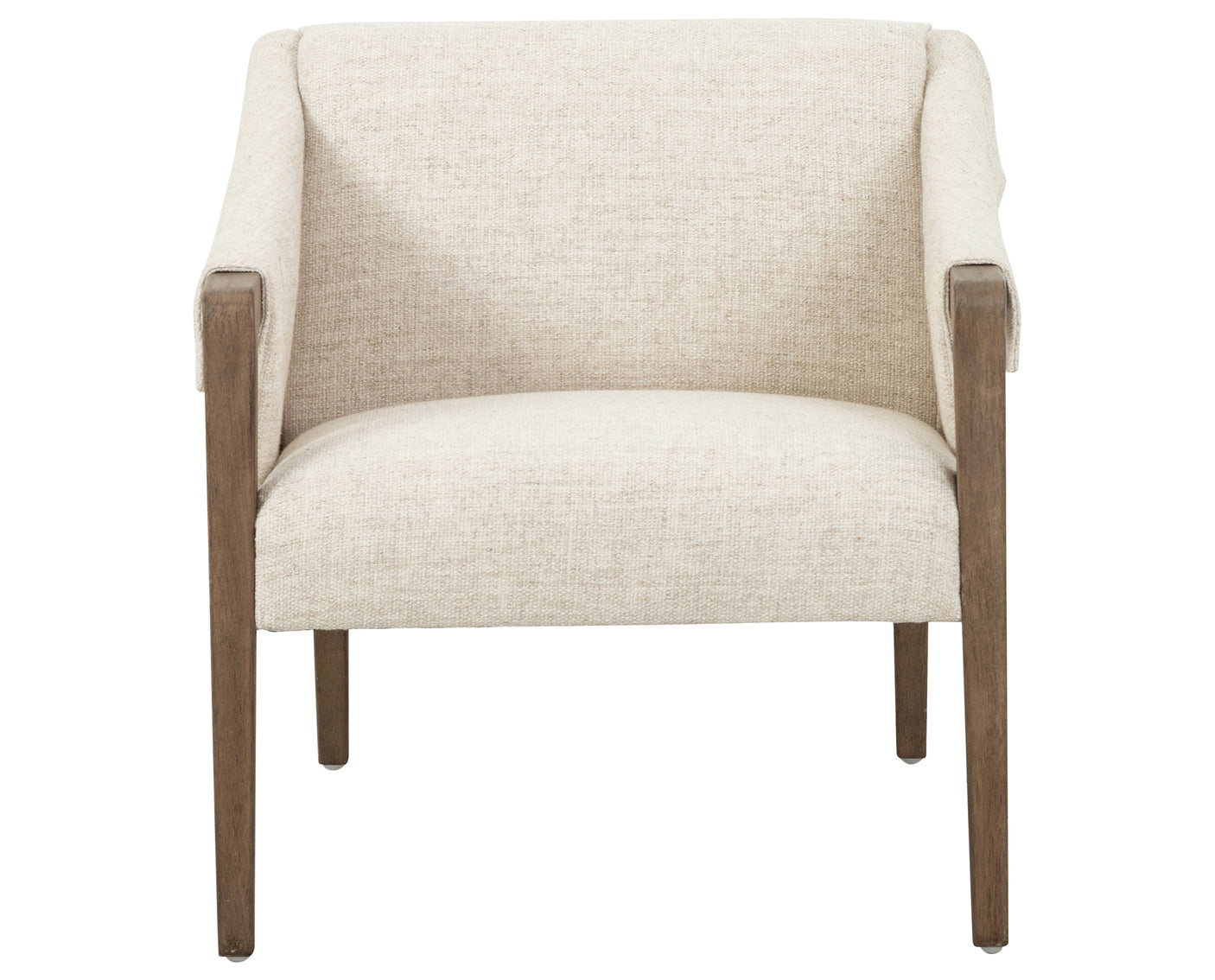 Thames Cream Fabric & Sonoma Coco Leather with Distressed Natural Parawood | Bauer Chair | Valley Ridge Furniture