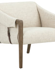 Thames Cream Fabric & Sonoma Coco Leather with Distressed Natural Parawood | Bauer Chair | Valley Ridge Furniture
