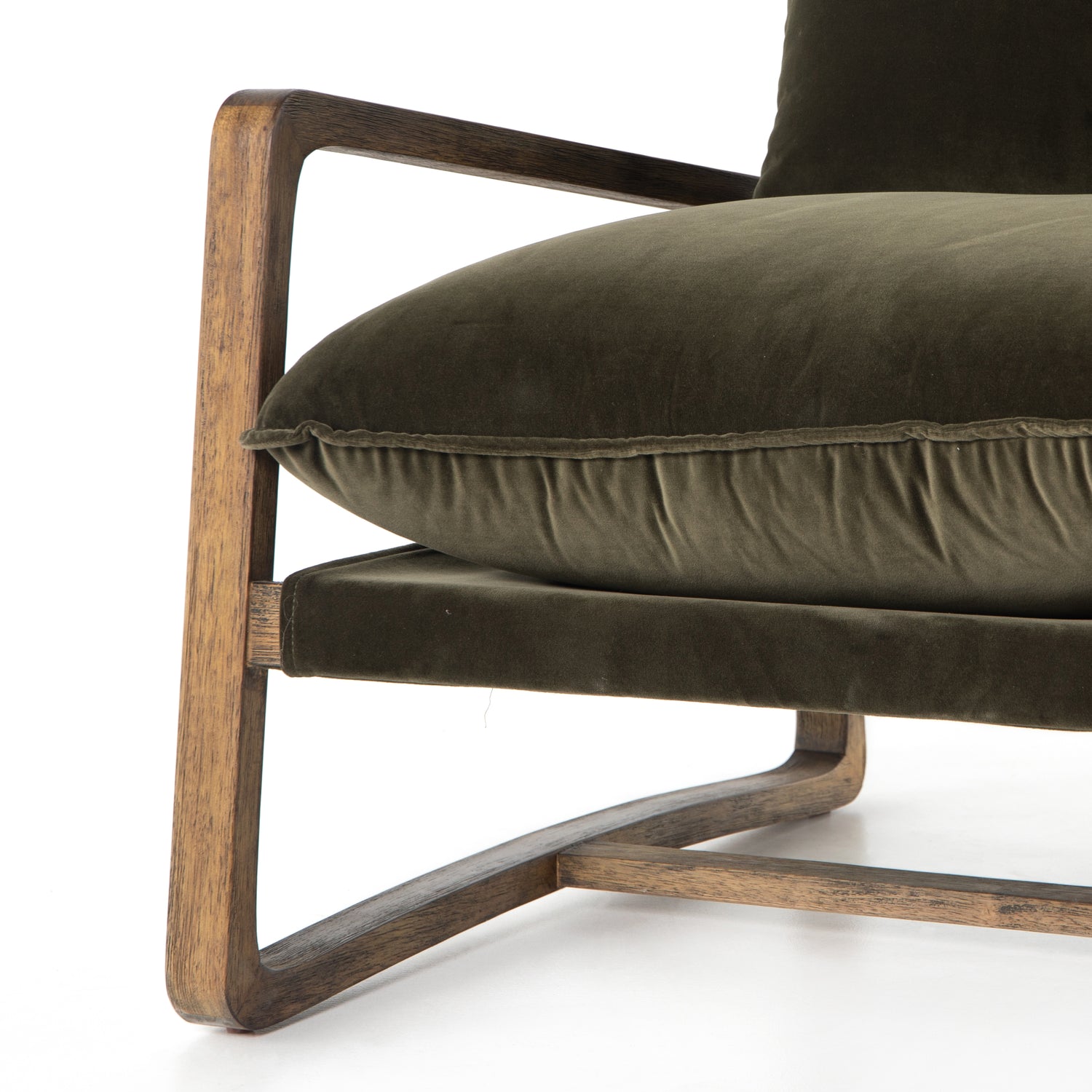 Surrey Olive Fabric with Toasted Umber Parawood | Ace Chair | Valley Ridge Furniture
