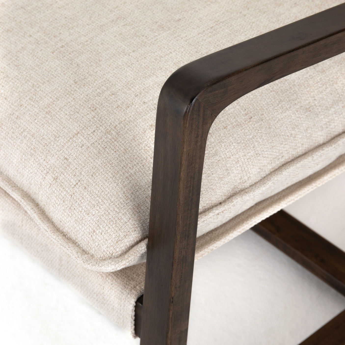 Thames Cream Fabric with Burnt Parawood | Ace Chair | Valley Ridge Furniture