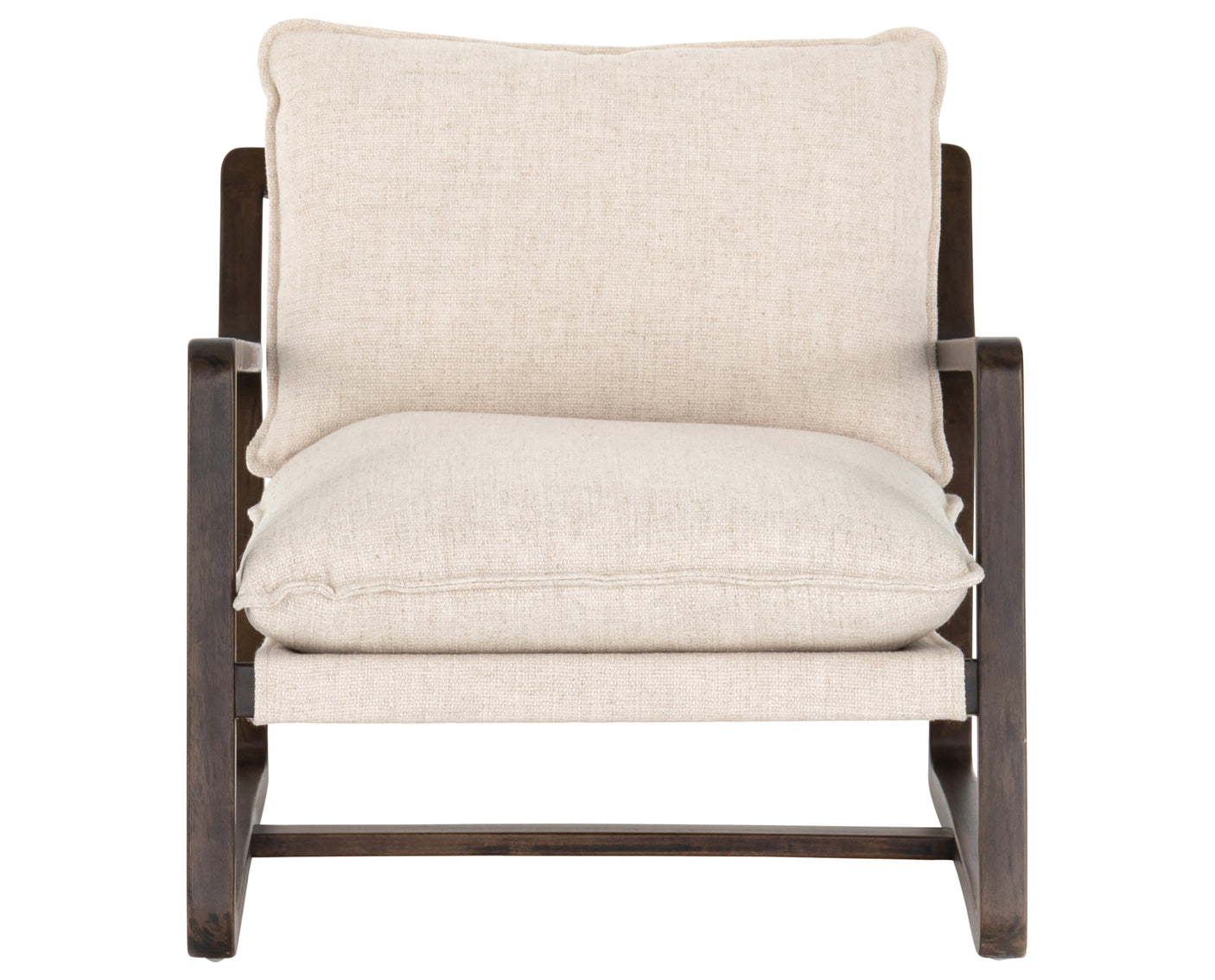 Thames Cream Fabric with Burnt Parawood | Ace Chair | Valley Ridge Furniture