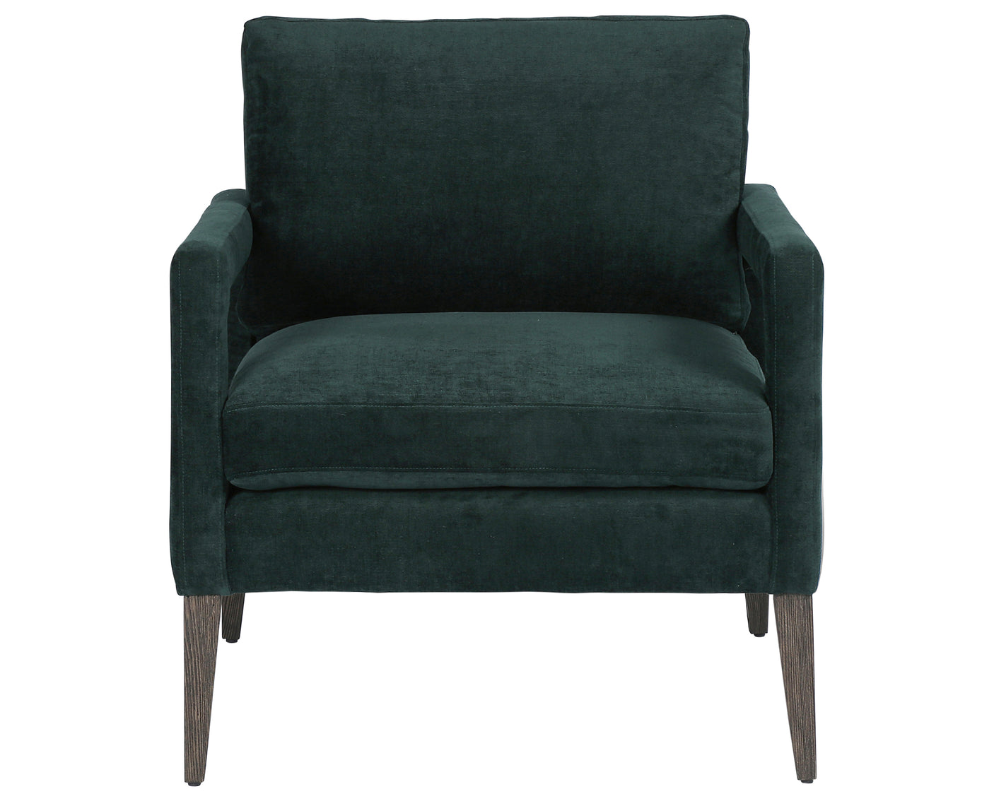 Emerald Worn Velvet Fabric with Sienna Brown Oak | Olson Chair | Valley Ridge Furniture