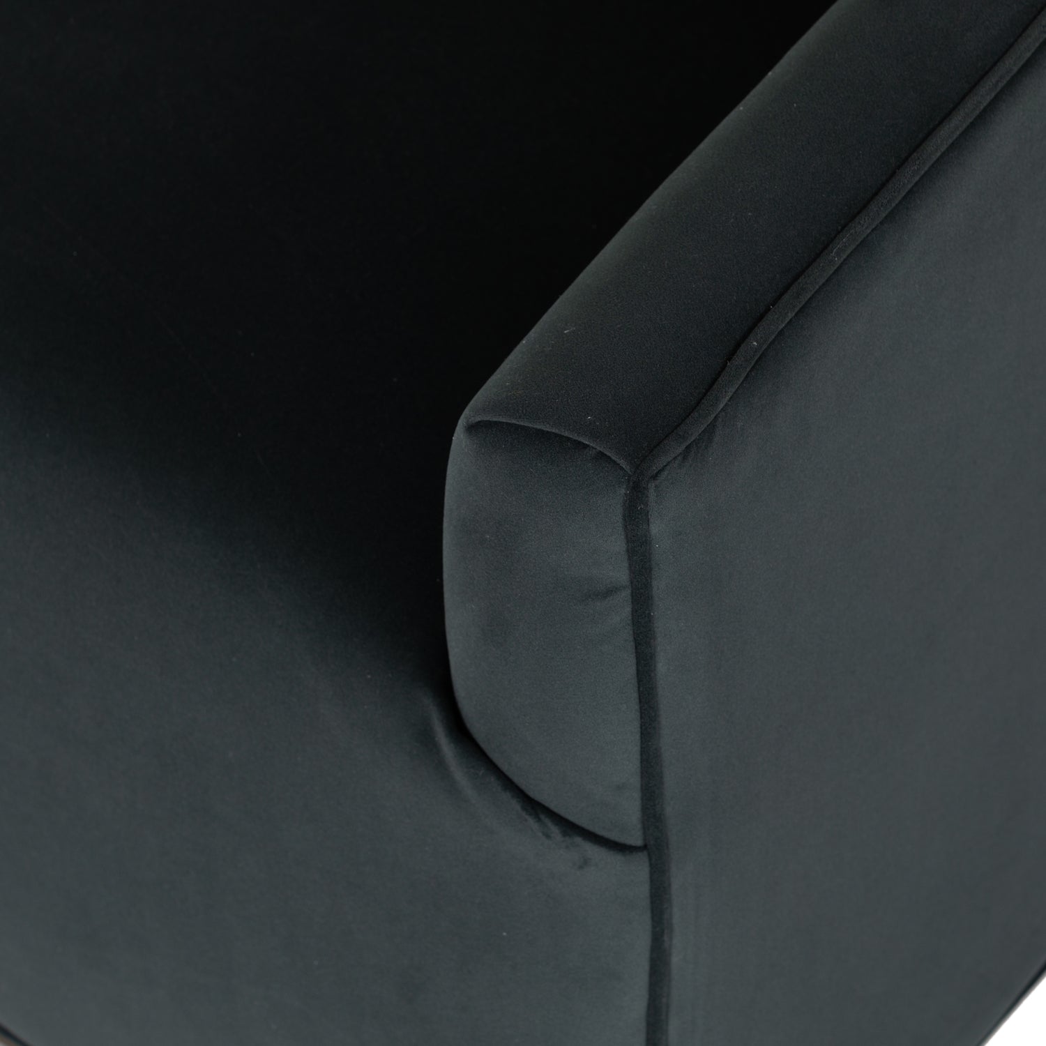 Modern Velvet Smoke Fabric with Burnt Sepia Banak | York Swivel Chair | Valley Ridge Furniture