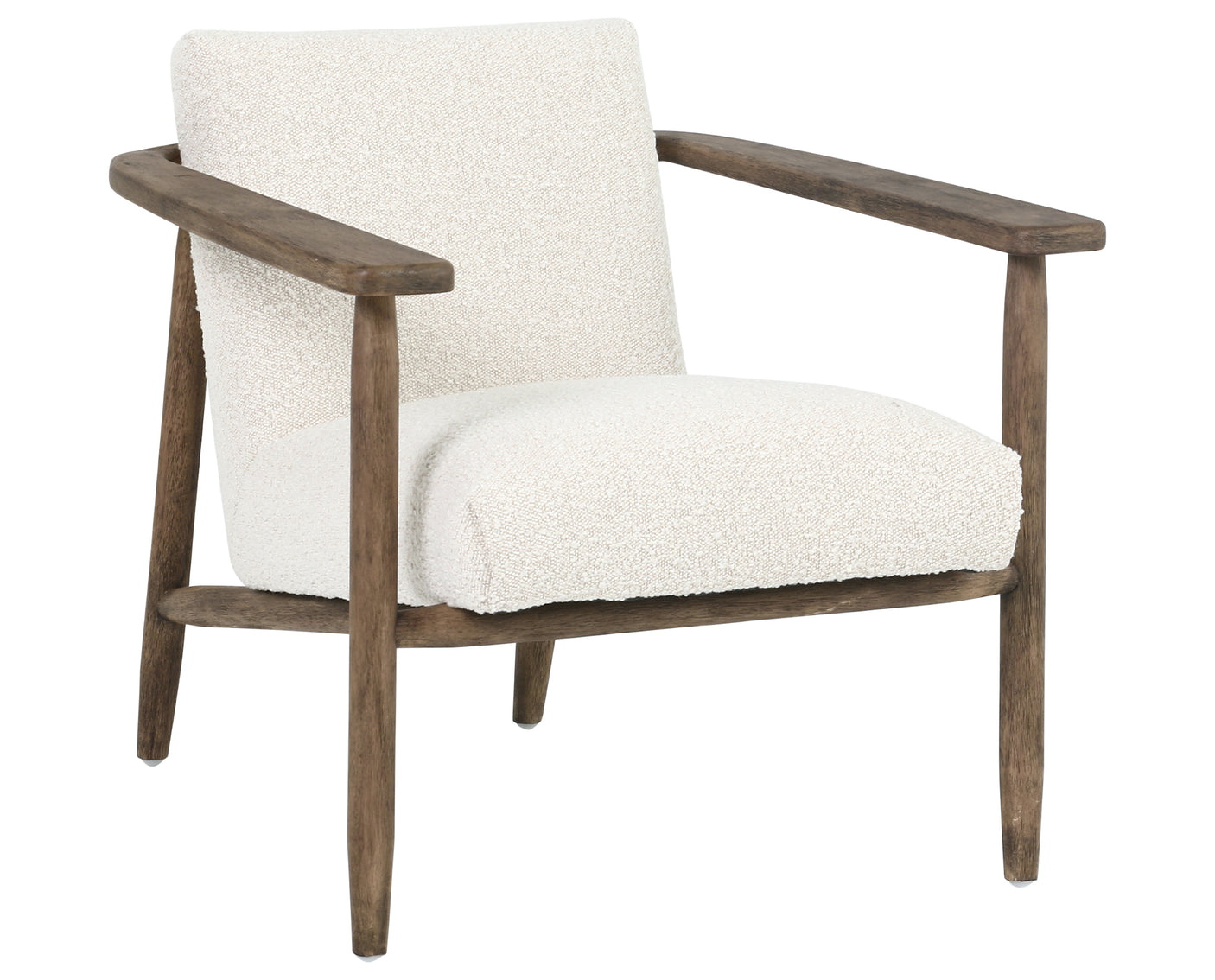 Knoll Natural Fabric & Distressed Natural Parawood with Dakota Tobacco Leather | Arnett Chair | Valley Ridge Furniture