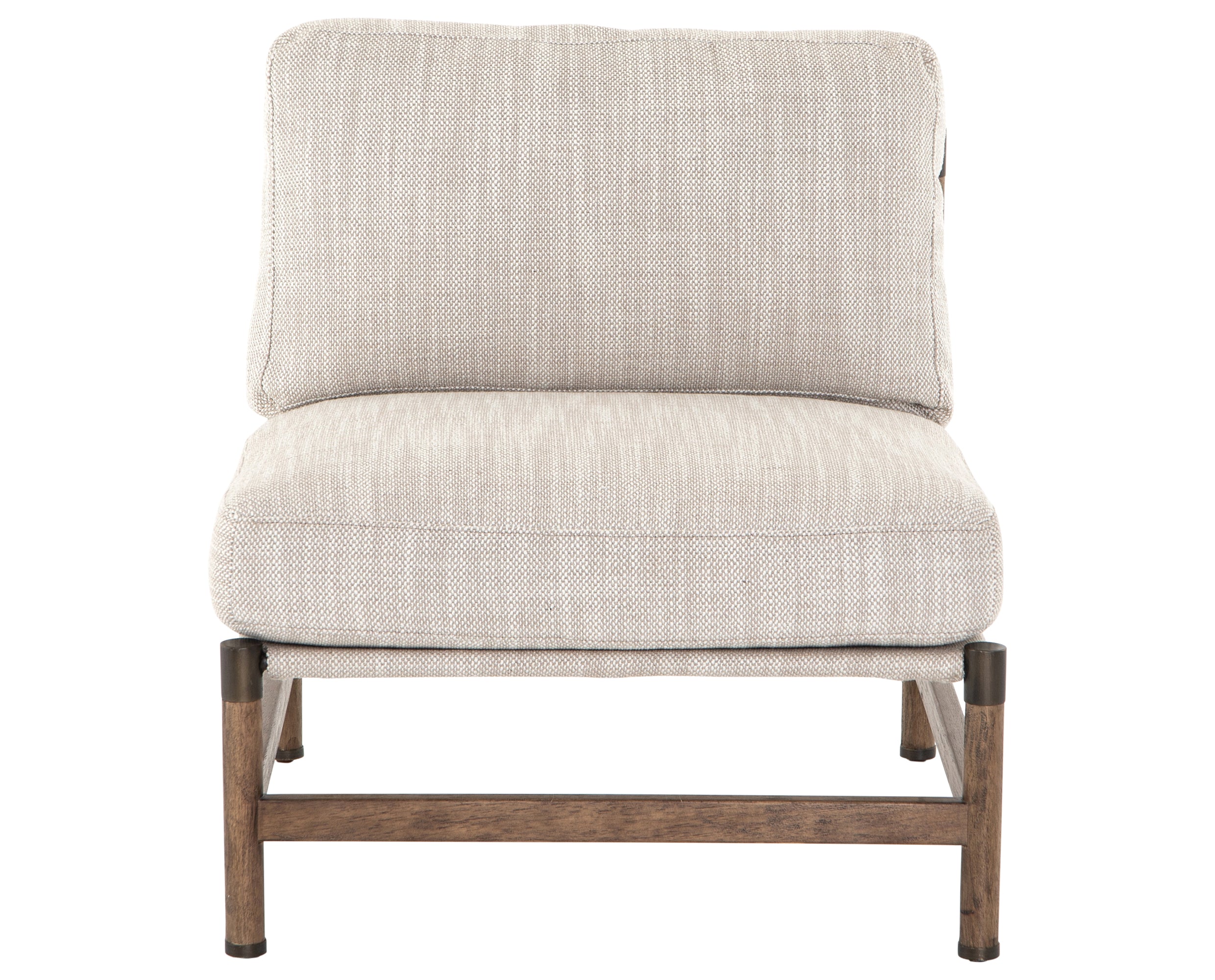 Gable Taupe Fabric &amp; Distressed Natural Parawood with Aged Bronze Iron | Memphis Chair | Valley Ridge Furniture