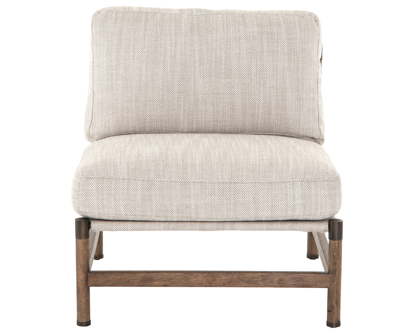 Gable Taupe Fabric & Distressed Natural Parawood with Aged Bronze Iron | Memphis Chair | Valley Ridge Furniture