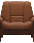 Paloma Leather New Cognac and Brown Base | Stressless Buckingham Low Back Chair | Valley Ridge Furniture