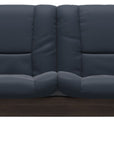 Paloma Leather Oxford Blue and Wenge Base | Stressless Buckingham 2-Seater Low Back Sofa | Valley Ridge Furniture