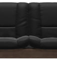 Paloma Leather Black and Walnut Base | Stressless Buckingham 2-Seater Low Back Sofa | Valley Ridge Furniture