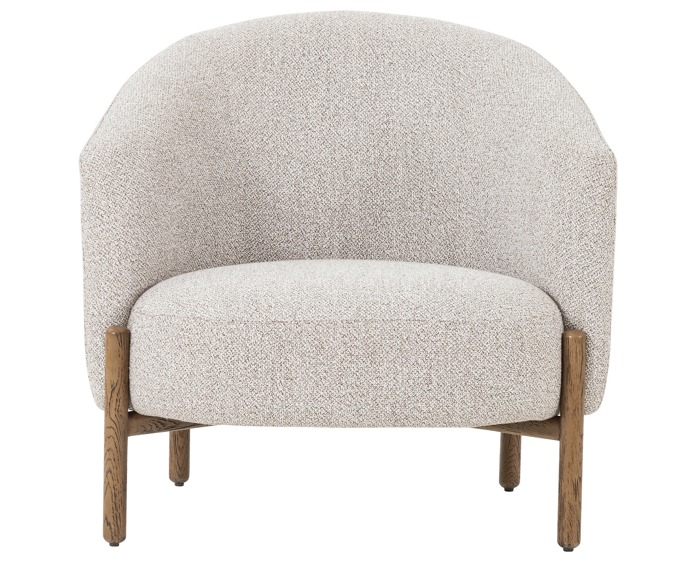 Astor Stone Fabric & Distressed Natural Oak with Aged Bronze Iron | Enfield Chair | Valley Ridge Furniture