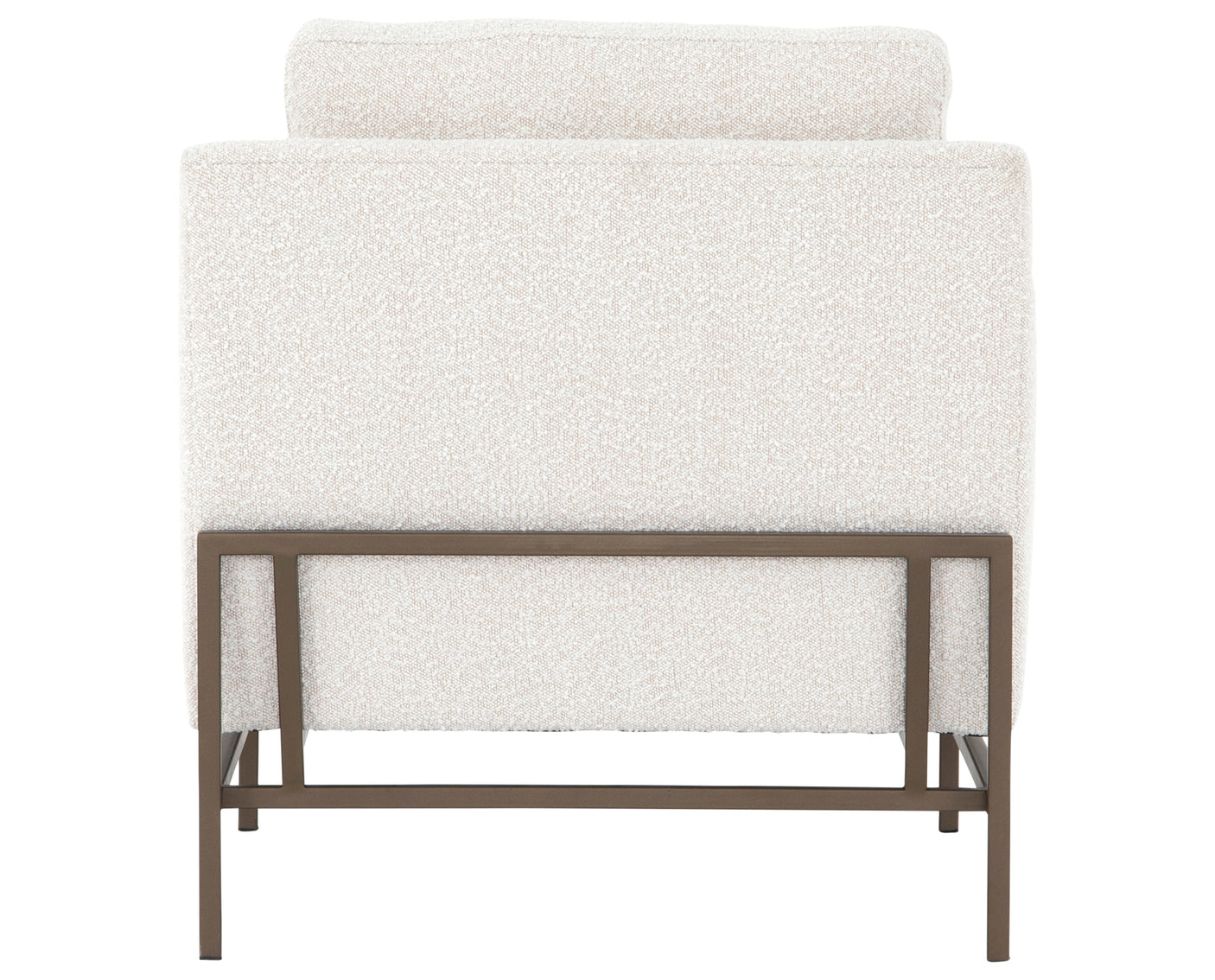 Knoll Natural Fabric with Aged Bronze Iron | Vanna Chair | Valley Ridge Furniture