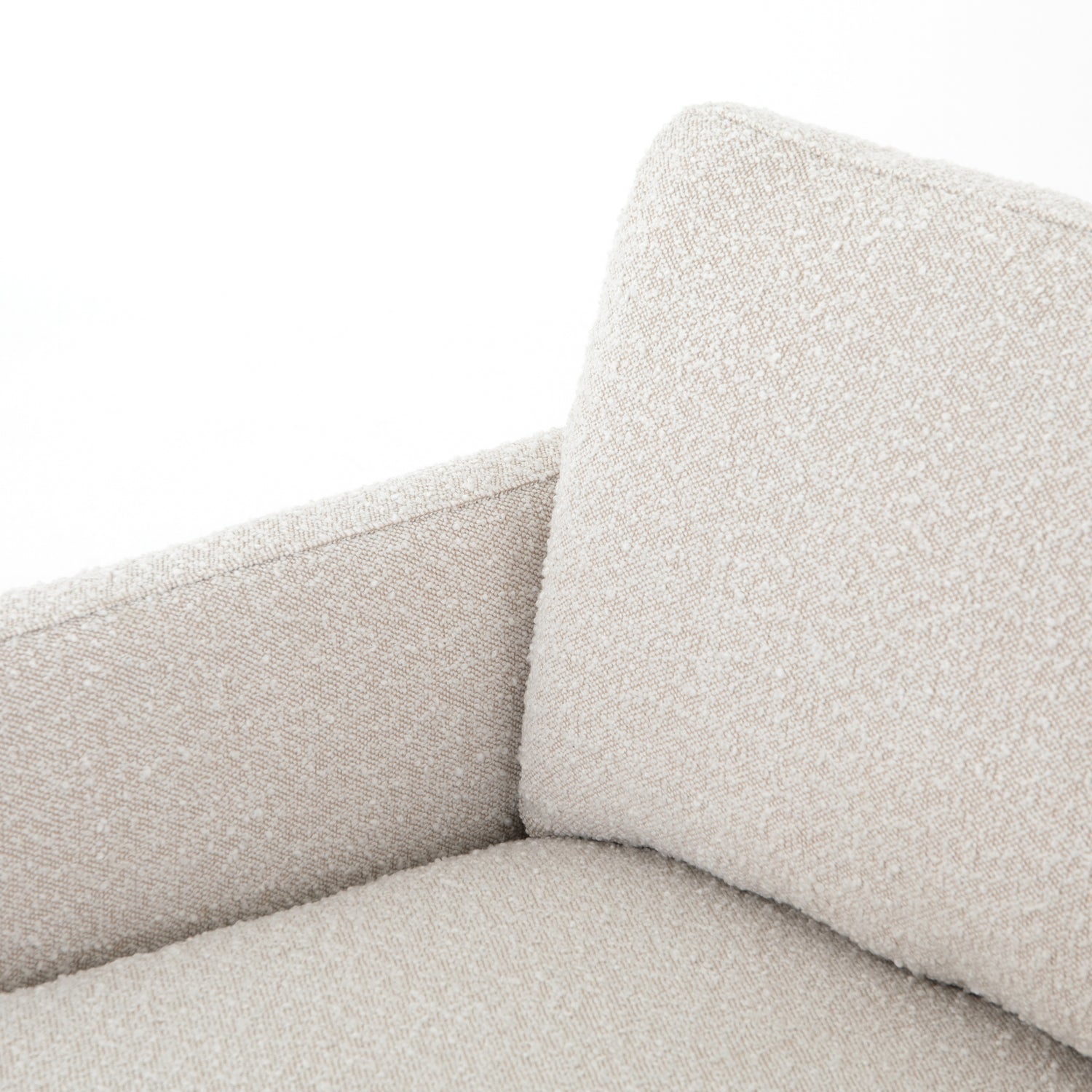 Knoll Natural Fabric with Aged Bronze Iron | Vanna Chair | Valley Ridge Furniture