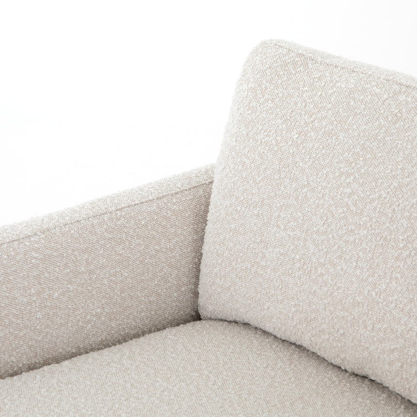 Knoll Natural Fabric with Aged Bronze Iron | Vanna Chair | Valley Ridge Furniture