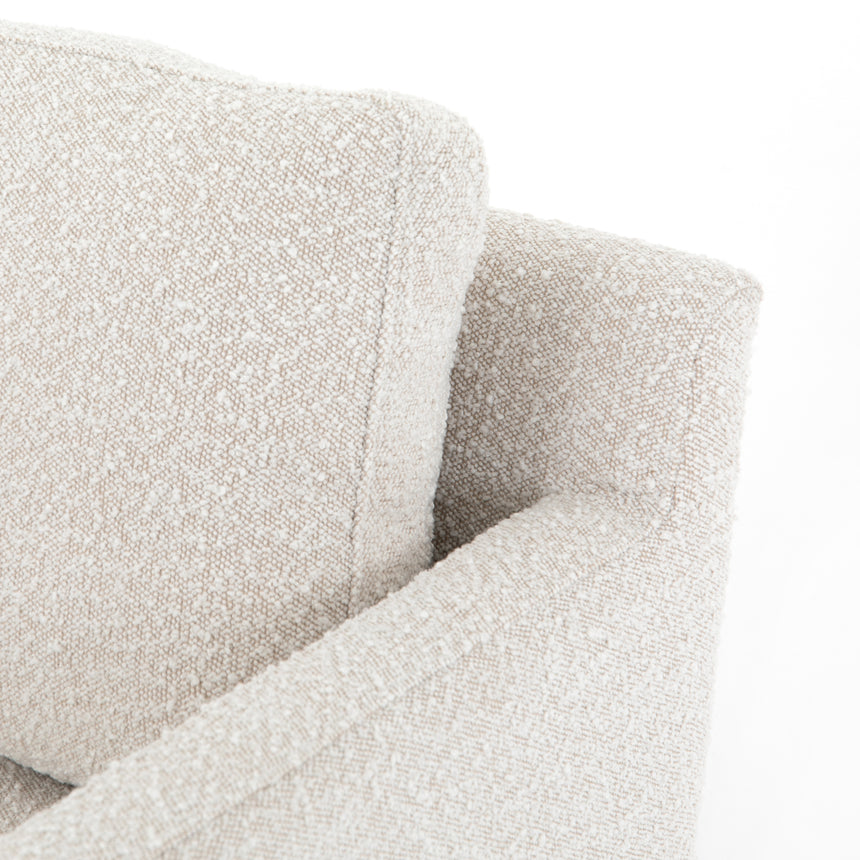 Knoll Natural Fabric with Aged Bronze Iron | Vanna Chair | Valley Ridge Furniture