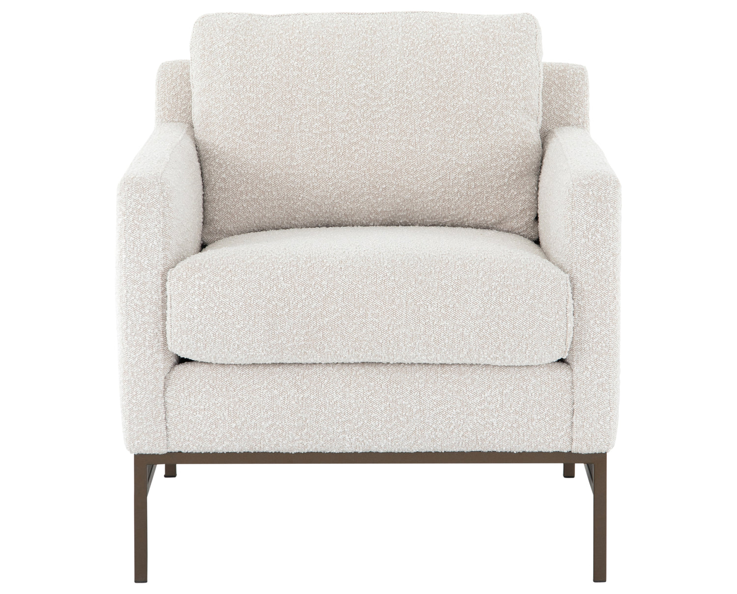 Knoll Natural Fabric with Aged Bronze Iron | Vanna Chair | Valley Ridge Furniture