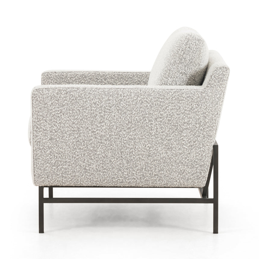 Knoll Domino Fabric with Carbon Ebony Iron | Vanna Chair | Valley Ridge Furniture