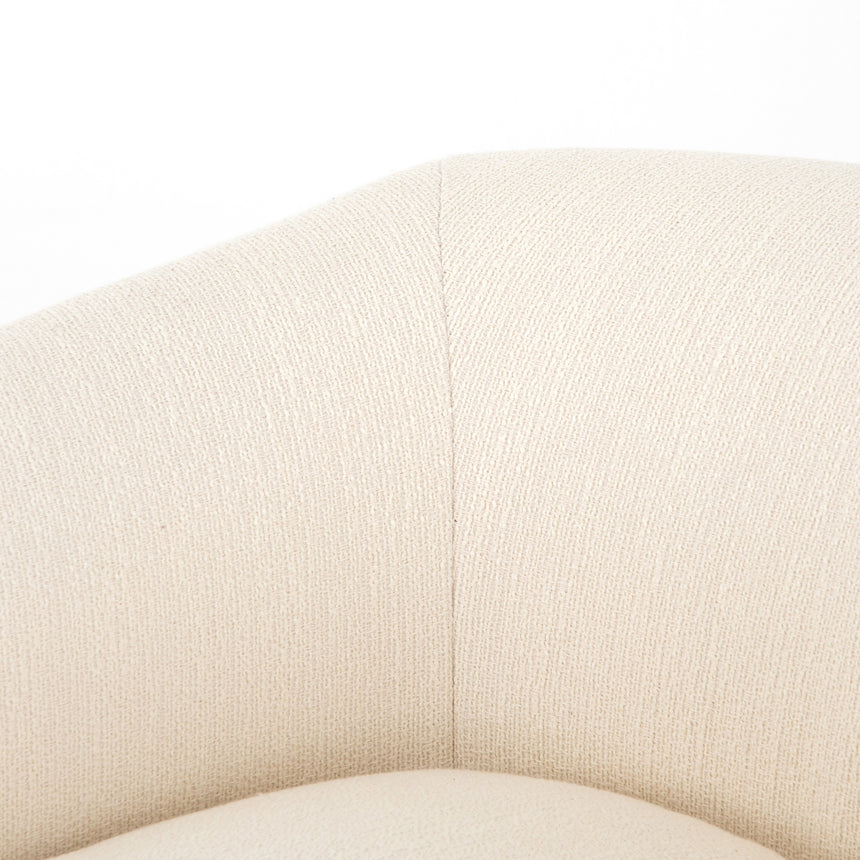 Kerbey Ivory Fabric with Distressed Natural Parawood | Lyla Chair | Valley Ridge Furniture