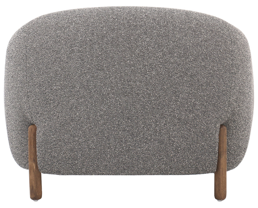 Capri Ebony Fabric with Distressed Natural Parawood | Lyla Chair | Valley Ridge Furniture