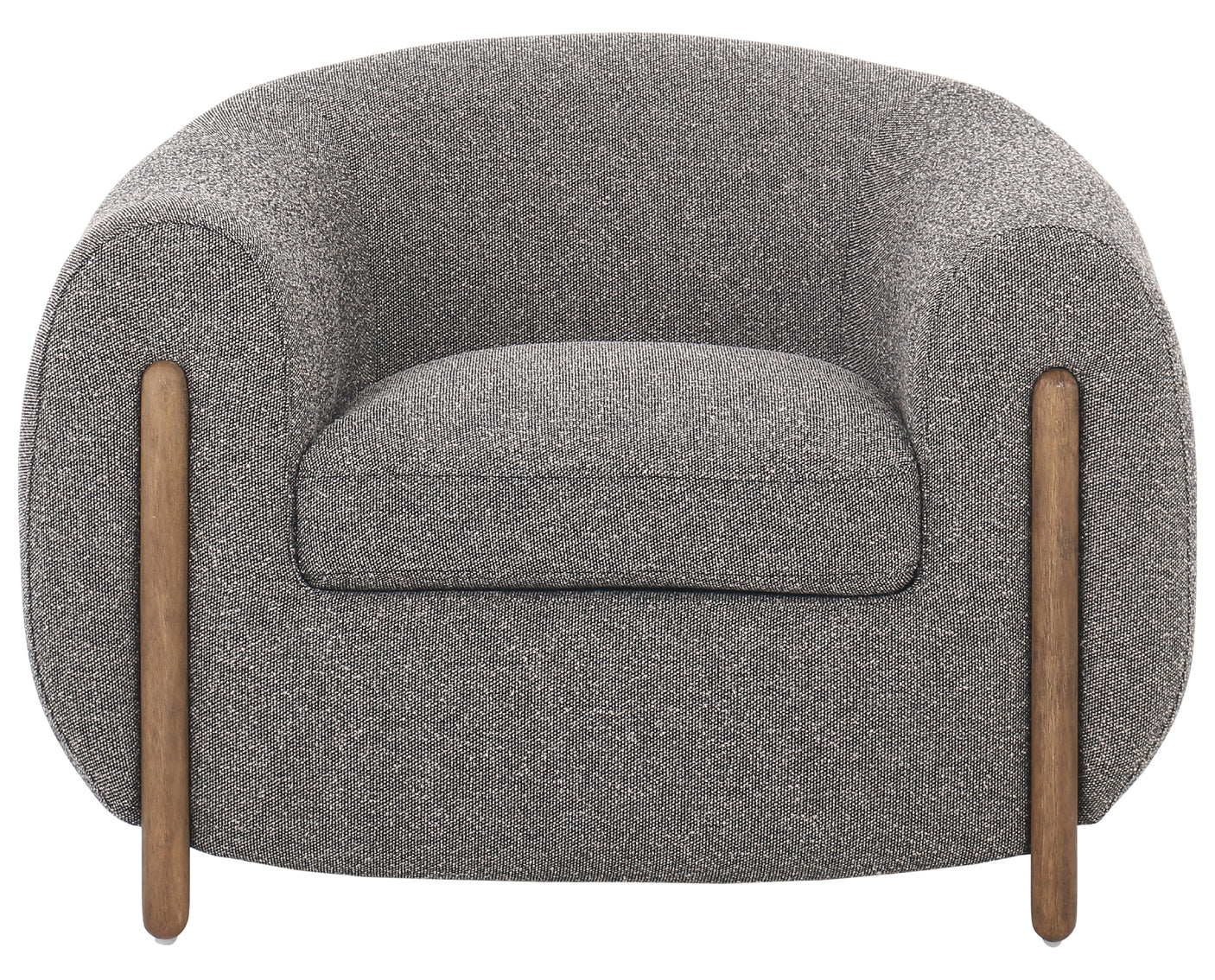 Capri Ebony Fabric with Distressed Natural Parawood | Lyla Chair | Valley Ridge Furniture