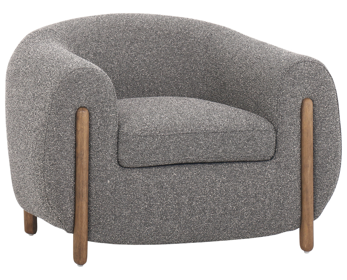 Capri Ebony Fabric with Distressed Natural Parawood | Lyla Chair | Valley Ridge Furniture